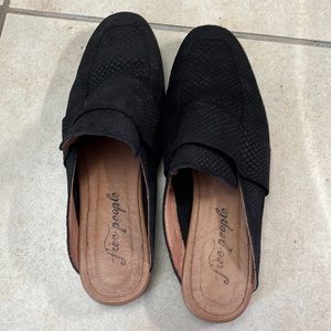 FREE People At Ease Black Slip On Loafer Mule